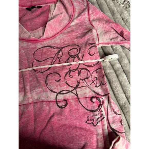 Fox ryders pink shawl collered sweatshirt distressed - Picture 5 of 10
